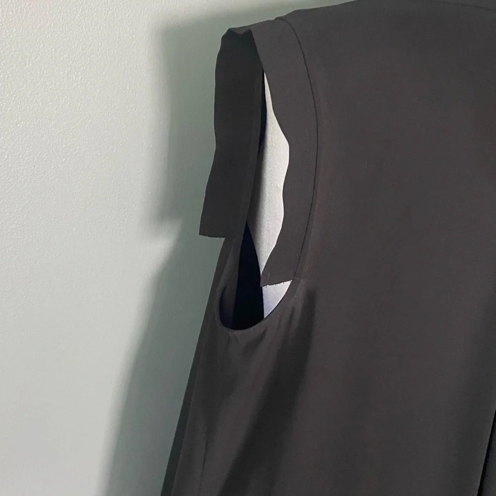 J.Crew Black top blouse size 14 100% Polyester